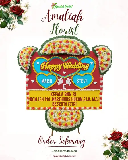 Papan Bunga Pernikahan Pisang Indah